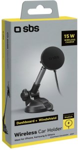 Uchwyt teleskopowy na smartfona z ładowarką indukcyjną SBS TESUPPMAG15WLONGARM z przyssawką, komptybilny z MagSafe - czarny 2