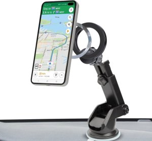 Uchwyt na smartfona SBS TESUPMAGRINGEXT na deskę rozdzielczą i szybę, kompatybilny z MagSafe - czarny 2