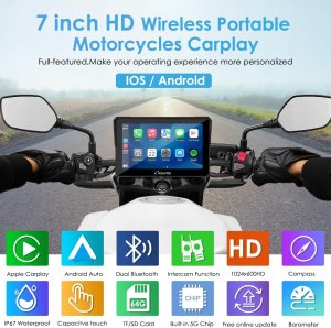 Carpuride W702 Pro motocyklowy ekran Carplay z funkcją interkomu motor 2024 2