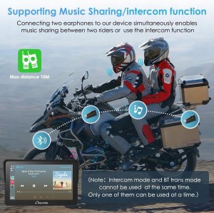 Carpuride W702 Pro motocyklowy ekran Carplay z funkcją interkomu motor 2024 4