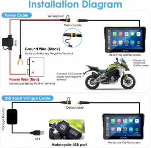 Carpuride W702 Pro motocyklowy ekran Carplay z funkcją interkomu motor 2024 8