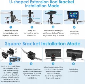 Carpuride W702 Pro motocyklowy ekran Carplay z funkcją interkomu motor 2024 9