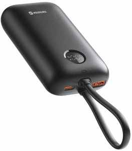 Swissten Voltbox 35W Power Bank 10000 mAh with Built-In Cables USB-C and Lightning 1