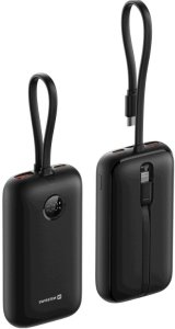Swissten Voltbox 35W Power Bank 10000 mAh with Built-In Cables USB-C and Lightning 7