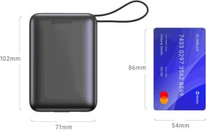 Swissten Power Bank 20000 mAh with Built-In Cables USB-C and Lightning 2