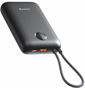Swissten Voltbox 35W Power Bank 20000 mAh with Built-In Cables USB-C and Lightning 1