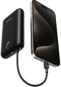 Swissten Voltbox 35W Power Bank 20000 mAh with Built-In Cables USB-C and Lightning 8