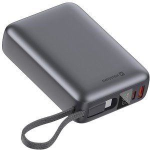 Swissten Power Bank 20000 mAh 45W with Built-In USB-C Cable 6