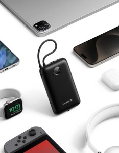 Swissten Voltbox 35W Power Bank 30000 mAh with Built-In Cables USB-C and Lightning 5