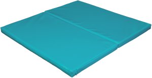 Materac dwuczęściowy z rzepami UNDERFIT 130 x 120 x 6 cm twardy turkusowy 2