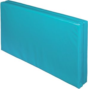 Materac dwuczęściowy z rzepami UNDERFIT 130 x 120 x 6 cm twardy turkusowy 4