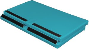 Materac dwuczęściowy z rzepami UNDERFIT 130 x 120 x 6 cm twardy turkusowy 5