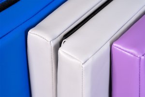 Materac dwuczęściowy z rzepami UNDERFIT 130 x 120 x 6 cm twardy turkusowy 7