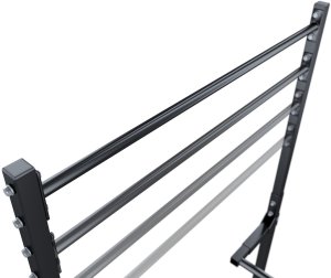 Wielofunkcyjny drążek treningowy stacjonarny UNDERFIT z uchwytami do dipów 5