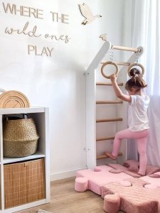 Drabinka gimnastyczna do pokoju dziecięcego Toddler drewno 2