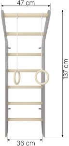 Drabinka gimnastyczna do pokoju dziecięcego Toddler drewno 4