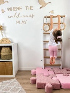 Drabinka gimnastyczna do pokoju dziecięcego Toddler drewno 6