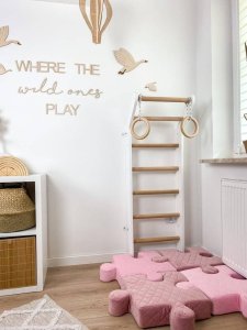 Drabinka gimnastyczna do pokoju dziecięcego Toddler drewno 8