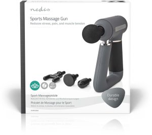 Nedis HCMSG300, Combo massage, Back, Neck, Grey, Ergonomic, 3200 RPM, Battery 4