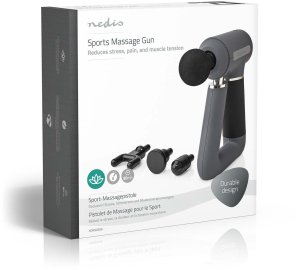 Nedis HCMSG300, Combo massage, Back, Neck, Grey, Ergonomic, 3200 RPM, Battery 6