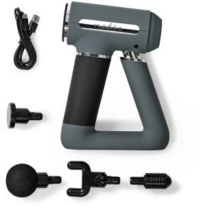 Nedis HCMSG300, Combo massage, Back, Neck, Grey, Ergonomic, 3200 RPM, Battery 7