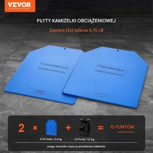 Obciążniki do kamizelki treningowej 2 x 2,6 kg 2