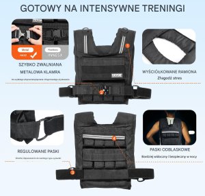 Regulowana kamizelka obciążeniowa 15,85 kg 5
