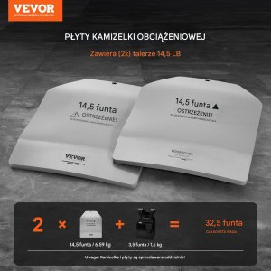 Obciążniki do kamizelki treningowej 2 x 6,5 kg 2