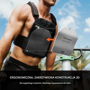 Obciążniki do kamizelki treningowej 2 x 6,5 kg 4