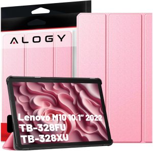 Etui na tablet Lenovo Tab M10 3gen 3 GEN 10.1 2022 TB328FU TB328XU obudowa Case Alogy Book Cover Różowe 1