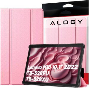 Etui na tablet Lenovo Tab M10 3gen 3 GEN 10.1 2022 TB328FU TB328XU obudowa Case Alogy Book Cover Różowe 13