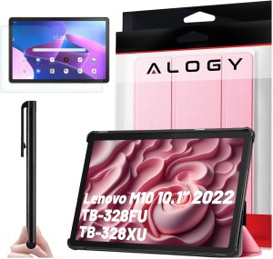 Etui na tablet Lenovo Tab M10 3gen 3 GEN 10.1 2022 TB328FU TB328XU obudowa Case Alogy Book Cover Różowe 15