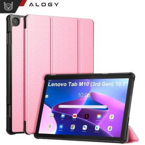 Etui na tablet Lenovo Tab M10 3gen 3 GEN 10.1 2022 TB328FU TB328XU obudowa Case Alogy Book Cover Różowe 2
