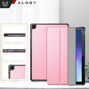 Etui na tablet Lenovo Tab M10 3gen 3 GEN 10.1 2022 TB328FU TB328XU obudowa Case Alogy Book Cover Różowe 3