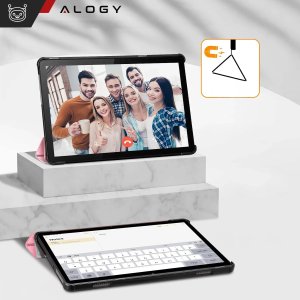 Etui na tablet Lenovo Tab M10 3gen 3 GEN 10.1 2022 TB328FU TB328XU obudowa Case Alogy Book Cover Różowe 5