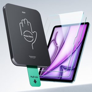 SZKŁO HARTOWANE ESR ULTRAFIT TEMPERED GLASS 2-PACK IPAD AIR 13” 1 / 2 / 2024-2025 CLEAR 4