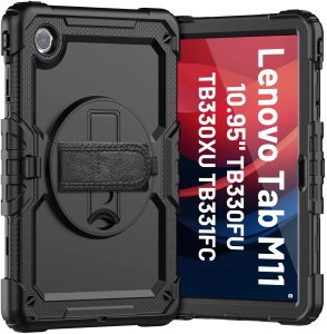 Etui pancerne 360 z miejscem na rysik do Lenovo M11 10.95" 11" TB330FU TB330XU TB331FC Alogy Pirate 360 Case obudowa na tablet Czarne 1