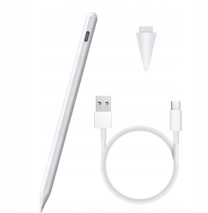 Rysik Do Tableta Do Apple iPad Precyzyjny Aktywny Biały Zestaw Kabel USB-C 3