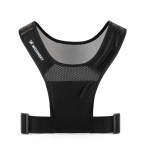 Kamizelka Wozinsky WKDB1 do biegania odblaskowa z kieszeniami - czarna 2