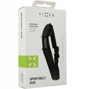 Fixed Sportbelt Duo - Uniwersalny pas sportowy dla biegaczy czarny 8