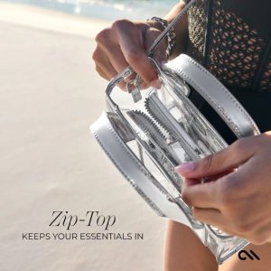 Case-Mate Micro Tote Bag - Wodoodporna torba na ramię (Silver Chrome/Clear) 5