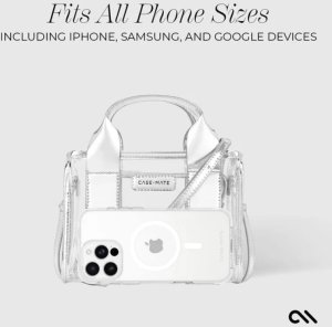 Case-Mate Micro Tote Bag - Wodoodporna torba na ramię (Silver Chrome/Clear) 7