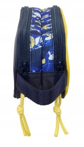 Piórnik Szkolny Podwójny Dla Chłopca Saszetka Czarny Niebieski Zamek Sonic 2