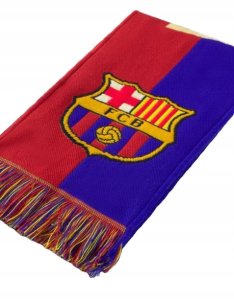 Habarri Szalik Piłkarski FC Barcelona BARCA CAMP NOU Tkany z Frędzlami 24/25 ZŁOTY 3