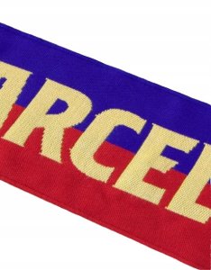 Habarri Szalik Piłkarski FC Barcelona BARCA CAMP NOU Tkany z Frędzlami 24/25 ZŁOTY 4