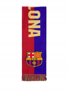 Habarri Szalik Piłkarski FC Barcelona BARCA CAMP NOU Tkany z Frędzlami 24/25 ZŁOTY 5