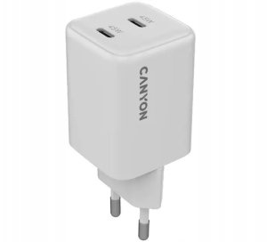 CANYON Ładowarka sieciowa CU45CC GaN 45W 2xPD EU Biała 4