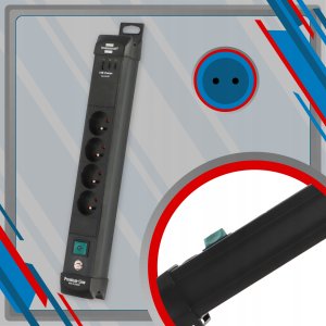 BRENNENSTUHL LISTWA ZASILAJĄCA “PREMIUM-LINE“ 4 GN 3M CZARNA, 2XUSB-C PD 65W, USB-A 18W 4