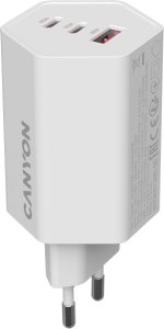 CANYON charger HEXAGON 65 GaN 65W 2xPD 1xQC EU White 1