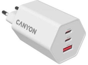 CANYON charger HEXAGON 65 GaN 65W 2xPD 1xQC EU White 2